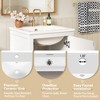 KTMBDW Bathroom Vanity, Bathroom Vanity with Sink, Farmhouse Wood Fixture Stand Pedestal Bathroom Cabinet with Drawer, Easy Assembly - 4 of 4
