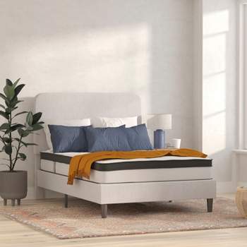 Flash Furniture Capri Comfortable Sleep 10 Inch CertiPUR-US Certified Hybrid Pocket Spring Mattress, Mattress in a Box