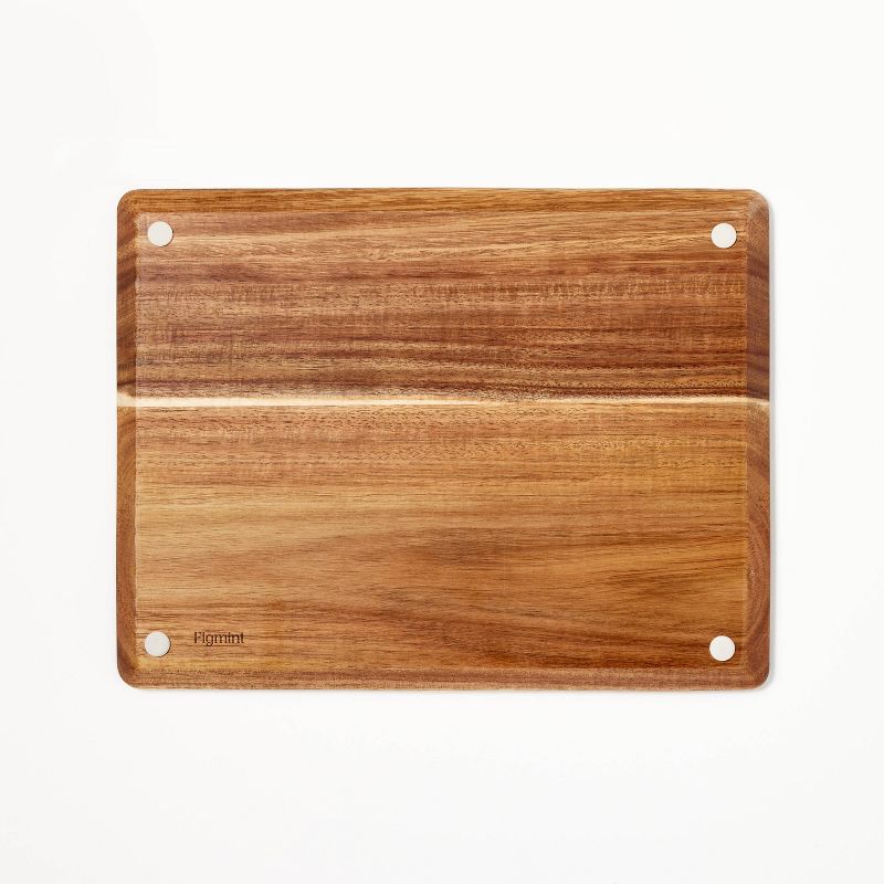 10&#34;x13&#34; Nonslip Acacia Wood Cutting Board Natural - Figmint&#8482;, 4 of 6