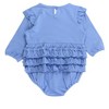 RuffleButts Baby Toddler Girls Long Sleeve Flutter Bubble Romper - 2 of 2