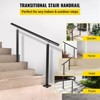 VEVOR Outdoor Stair Railing Kit,3 FT Handrails 1-3 Steps, Adjustable Angle Aluminum Stair Hand Rail for The Elderly, Handrails for Outdoor Steps,Black - 3 of 4