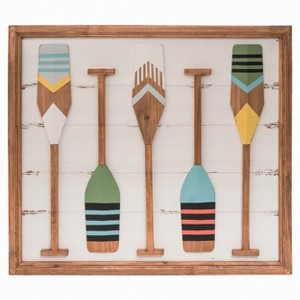 Transpac Wood 31.75 in. Multicolor Spring Oar Wall Art - 1 of 2
