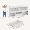 Garvee 2-Tier Kids Bookshelf and Toy Storage Organizer with 5 Cubbies and 1 Drawer, 47.2¡±W x 24¡±H, White - 2 of 4