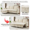 Racxily Linen L-Shaped Combo Sofa Sofa Bed with Pullout Bed, Reversible Sofas Bed, for Tight Spaces, Reversible Sleeper Combo Couch - 3 of 4