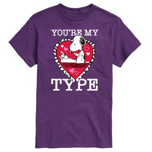 Men's - Peanuts - You're My Type Short Sleeve Graphic T-Shirt - 1 of 4