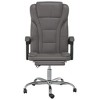 vidaXL Reclining Office Chair Gray Faux Leather - 3 of 4