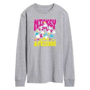 Men's - Disney - Mickey And Friends Long Sleeve Graphic T-Shirt - 1 of 4