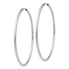 Black Bow Jewelry 2mm x 60mm 14k White Gold Polished Round Endless Hoop Earrings - 2 of 4