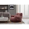 Chic Crate-Plush Teddy Bean Bag Chair – Tufted Foam Recliner with Removable Cover, Paste Red - 3 of 4