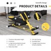 Naysaye Exercise Trainers Adjustable Hyper Extension Dumbbell Weight Bench with Foam Holders for Home Gym, Yellow and Black, 25.3"*57.5"*33.5" - 4 of 4