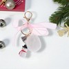 Unique Bargains Christmas Keychain with Double Ring and Lobster Clasp Plush Mesh Metal PVC 1 Pc - 4 of 4