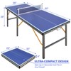 Sevobal Game Tables 5FT Foldable Ping Pong Table with 2 Paddles and 3 Balls for Indoor Outdoor Use, Blue, 33.66"*29.53"*3.94" - 3 of 4