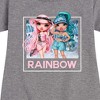 - Rainbow High - Blue Leaf Frame Graphic Short Sleeve Fleece Dress - 2 of 4