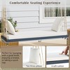 Gulches Patio Swings: Hanging Porch Swing Bench with Cushions, 10.8ft Ropes, Natural/ White/Black/Brown/Gray Finish - 3 of 4