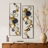 LuxenHome Set of 2 Modern Multi-Color Abstract Metal Wall Decor Panels Multicolored - 2 of 4