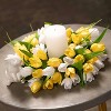 Sullivans Artificial Full Flowering Tulip Mini Wreath 18"H Yellow - 3 of 4