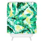 Marta Barragan Camarasa Banana Leaf Shower Curtain Green - Deny Designs