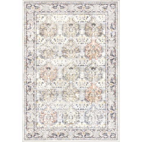 Nuloom Rue Traditional Bordered Machine Washable Area Rug 8x10, Beige ...