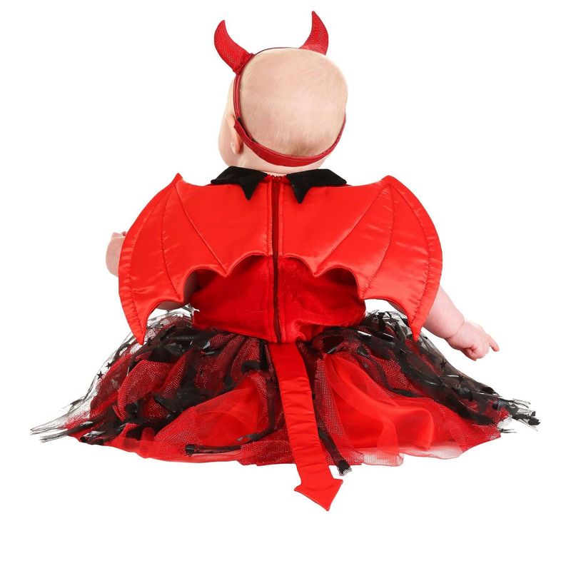HalloweenCostumes.com Girl's Infant Adorable Devil Dress Costume, 3 of 4