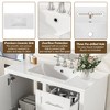 Mshliw 36" Bathroom Vanity with Ceramic Sink, Solid Pine Frame, Soft-Close Door & 3 Drawers – Modern Freestanding Cabinet - 3 of 4
