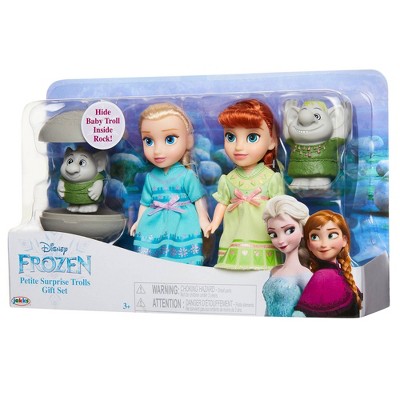 disney frozen petite surprise trolls gift set