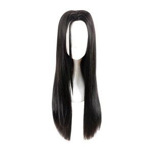 Unique Bargains Women's Halloween Wigs 26" Black with Wig Cap 1 Pc - 1 of 4