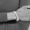 Black Bow Jewelry 8mm 14k White Gold Solid Polished Half-Round Slip-On Bangle Bracelet - 3 of 4