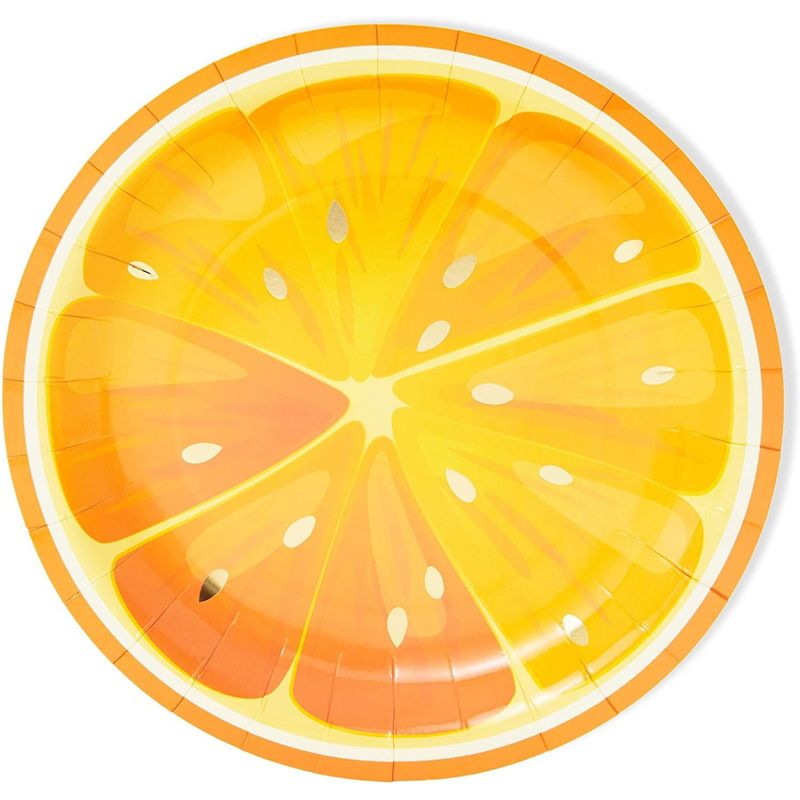 Blue Panda 48 Summer Citrus Fruit Paper Disposable Dinner Plates Tutti Frutti Birthday Party Baby Shower 9in, 4 of 9
