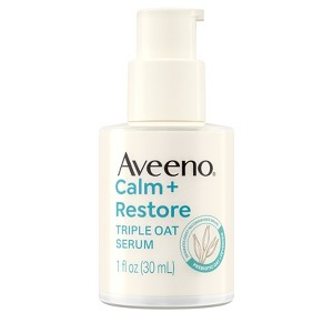 Aveeno Calm + Restore Triple Oat Hydrating Face Serum for Sensitive Skin - Fragrance Free - 1 fl oz - 1 of 4