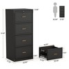 Resenkos File Cabinet, Filing Cabinet for Home Office, 51" File Cabinet, Vertical Filing Cabinet with 4 Storage Drawers,Black - 2 of 3
