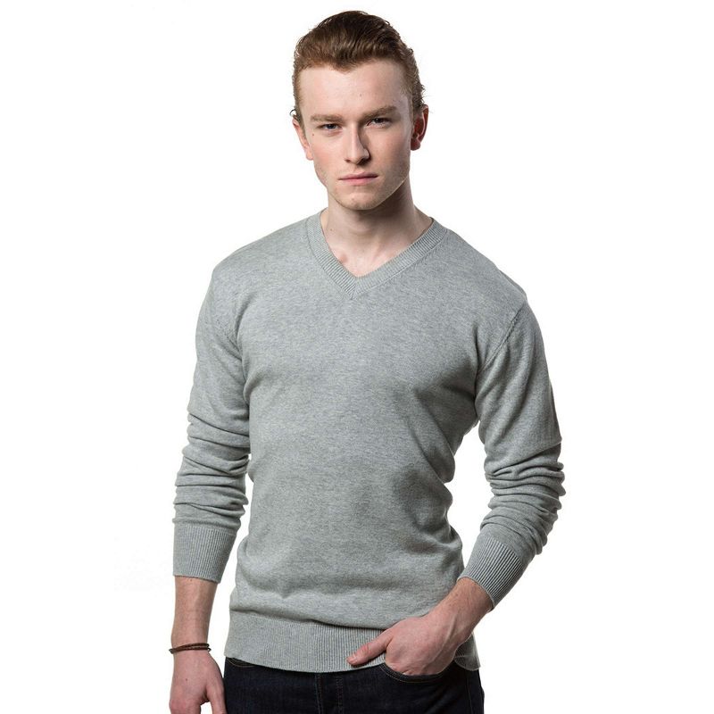 Gallery Seven | Men's Autumn Lightweight V-Neck Sweater, 4 of 7