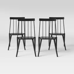 Windsor 4pk Patio Dining Chair - Black - Project 62™