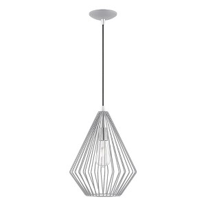 Livex Lighting Linz 1 - Light Pendant in  Nordic Gray/Polished Chrome - 1 of 2