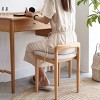 Natural Beech Wood Make Up Accent Bench,Fabric Upholstered Entryway Square Bench,Wooden Bench For Bedroom Dining Room-Cuddlewood - 2 of 4