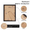 Hansilk 4x6 Picture Frame, Display Pictures 3.5x5 with Mat or 4 x 6 Without, Wall Hanging Photo Frames, Black, 1 Pack - 4 of 4