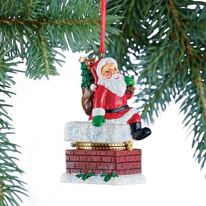 Collections Etc Hand Painted Trinket Christmas Ornaments with Opening Compartment for Small Gifts - 1 of 4
