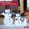 JOYFY 3 Pcs 3D Christmas Collapsible Snowman Yard Lights Decorations with 270 Pre-Lit LED for Christmas Holiday Indoor Outdoor Garden, Eve Night Decor - 4 of 4