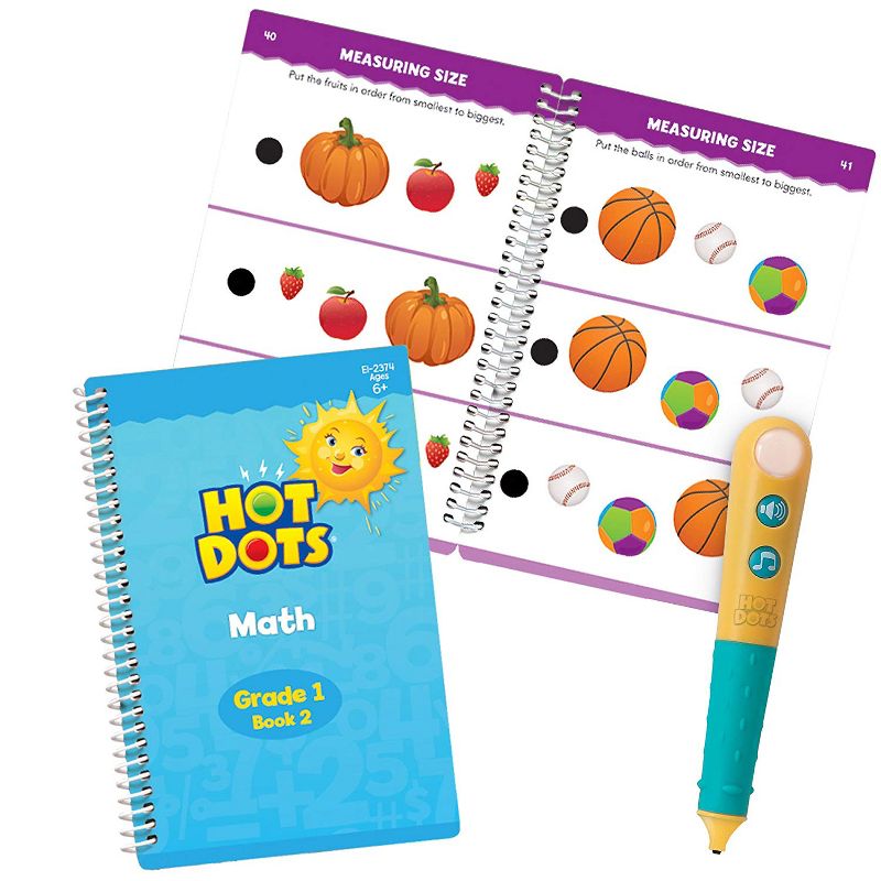 Educational Insights Hot Dots Let's Master Grade 1 Math Set with Talking Pen, 3 of 6