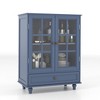 Maliang Minimalist Buffet Cabinet with Double Glass Doors and Drawer, for Living room, Dining Room - 4 of 4