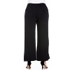 24seven Comfort Apparel Women's Plus Women's Plus Wide-leg Palazzo Pants - 3 of 4