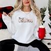 Simply Sage Market Leopard Merry Christmas Sweatshirt - S - White - 2 of 4