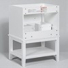 24" Bathroom Vanity Cabinet Base Only, Freestanding White Storage Cabinet with Drawer and Open Shelf,Sink Not Included - 2 of 4