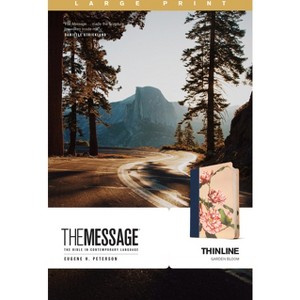 The Message Thinline, Large Print (Leather-Look, Garden Bloom) - by  Eugene H Peterson (Leather Bound) - 1 of 1