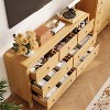 6/7 Drawer Dresser w/ Round Corners, Wood Grain Chest of Drawers, TV Stand Organizer for Bedroom & Living Room - 2 of 4