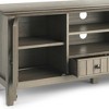 60" Wood TV Media Stand with Cord Management, Tempered Glass Doors and Bottom Drawers for Living Room and Bedroom - 3 of 4