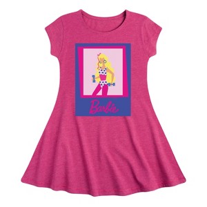 Girls' - Barbie - Fitness Barbie Fit & Flair Cap Sleeve Dress - 1 of 1