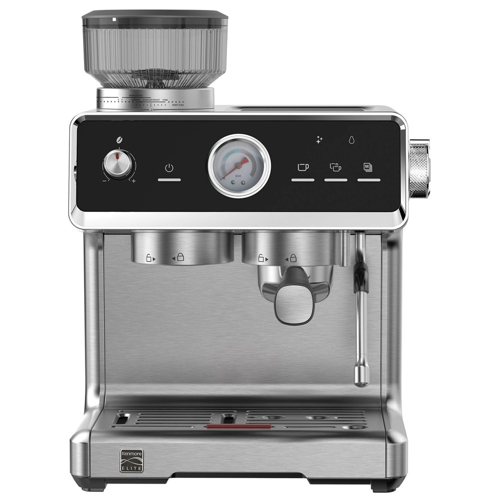 Photos - Coffee Maker Kenmore Elite Automatic-Tamp Espresso Machine with Grinder and Frother 