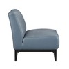 Top Grain Leather Upholstery Solid Wood Accent Chair with Attached Cushions, High-Density Foam Seat and Durable Frame - 3 of 4