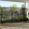 Lirago Iron Arch Mobile Planter Box (3-Piece)-Raised Garden Bed Elevated Planter with Trellis Privacy Screen 38 Gallon Capacity - 2 of 4