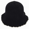 Anna-Kaci Women's Woven Floppy Bucket Hat with Scalloped Brim Edge Detail - 4 of 4